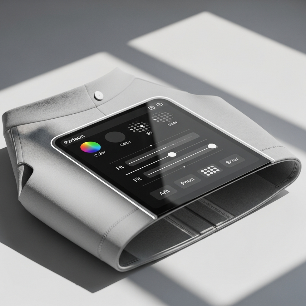 digital fashion prototype displaying data-driven customization options